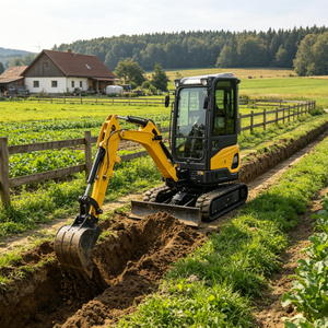 Mini-excavatrice de qualité supérieure, petite machine de terrassement, pelle hydraulique avec moteur, performance stable, longue durée de vie - Product Image 2