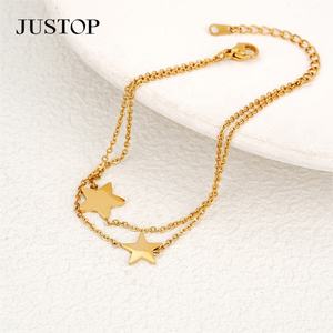 Pulsera de Acero Inoxidable con Cuentas de Oro de 18K y 24K de Moda, Productos en Existencia - Product Image 4