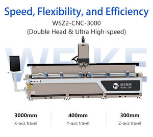 WEIKE CNC 3000 作業範囲<span class=keywords><strong>3</strong></span>軸 デュアルスピンドル 高速18000r/min CNCルーター フライス盤 ドリルマシン アルミ窓製作 - Product Image 6