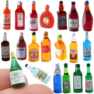 ขวดไวน์จิ๋วสำหรับตกแต่งบ้านตุ๊กตา เครื่องดื่มเบียร์ขนาดเ<span class=keywords><strong>ล</strong></span>็ก ของตกแต่ง DIY - Product Image 1