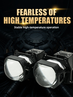 2025 HENVVEI Projecteur LED S3 carré à double coupelle, parfaitement compatible avec les phares LED de style aile, mise à niveau des phares LED