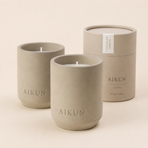 เทียนหอมอโรมาเธอราพี AIKUN ปลอดสารพิษ เป็นมิตรกับสิ่งแวดล้อม ติดทนนาน เทียนเซรามิกสำหรับตรุษจีนและวันเกิด ตกแต่งบ้าน - Product Image 1