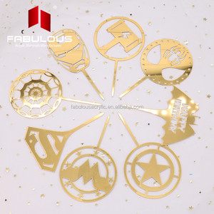 Christmas Big Crown cake topper acrylic Crown father s birthday unicorn cake topper gold - Product Image 5