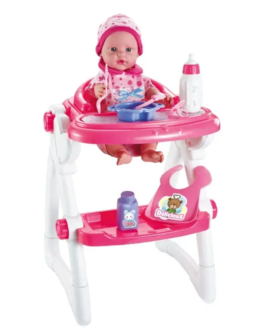 DF 2021-juguetes educativos para bebés, silla de mesa alta para comedor, muñeca