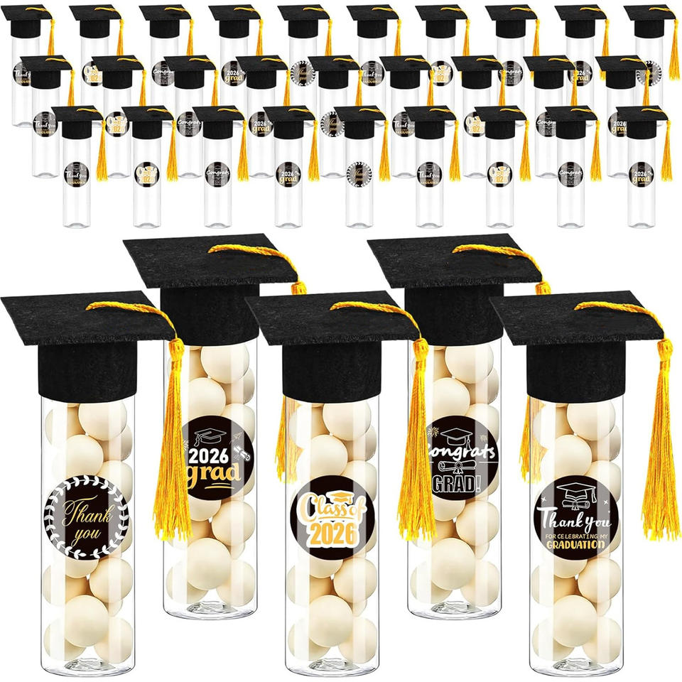 Wholesale Graduation Candy Tube Containers with Tassels and Stickers ...