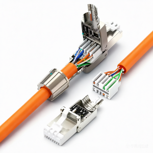 Connecteurs RJ45 Cat5e Cat6 Cat7 sans outil, 1000 Mbps Gigabit, à branchement rapide pour réseau domestique, installation DIY rapide - Product Image 1
