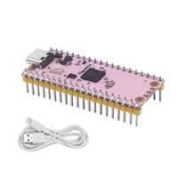 Untuk Papan Pengembangan Raspberry Pi Pico RP2040 Dual-Core 264KB Mikrokomputer Daya Rendah Antarmuka USB-C Lapisan ENIG Warna Pink
