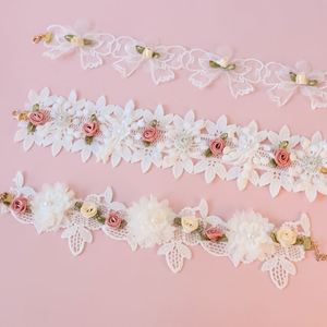 Collar de encaje ajustable para gatitos y cachorros, con lazo y flor de rosa vintage, nuevo, dulce y elegante, para mascotas. - Product Image 2