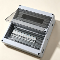 Boîtier de distribution extérieur HT Model à double couche transparente avec couvercle rabattable, 110V 20A, 8 prises, étanche, pour alimentation électrique