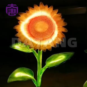 Nueva luz LED solar para césped con motivo de girasol, impermeable, decoración de jardín para uso doméstico - Product Image 5