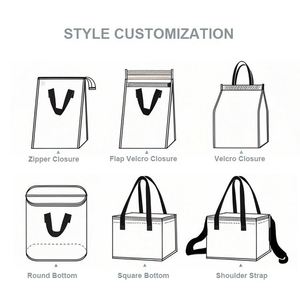 Golden Custom Disposable Hot Cold Thermal Insulted Bag Recyclable Fast Grocery Fresh Nonwoven Cooler Bag - Product Image 2