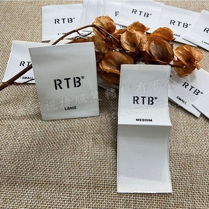 맞춤형 크로 셰 뜨개질 기계 의류 라벨 남성용 여성 의류 고밀도 컴퓨터 짠 직사각형 칼라 - Product Image 4