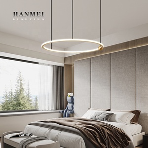 Soggiorno sala da pranzo decorazione anelli lampadario moderno cerchio lampadari luce pendente - Product Image 4