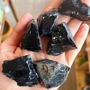 Piedras de Obsidiana Negra Natural al por Mayor, Cristales de Obsidiana en Bruto para Decoración del Hogar, Fabricación de Joyas y Colección de Minerales - Product Image 6
