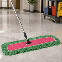 Tête de balai serpillère professionnelle en coton lavable et réutilisable pour le nettoyage des sols, recharge de remplacement en coton floqué pour balai plat