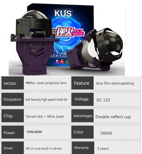 Nihuo <span class=keywords><strong>Plus</strong></span> 3.0 pouces lentille de projecteur Laser phare LED pour voitures avec modèles A4 A3 A1 - Product Image 5