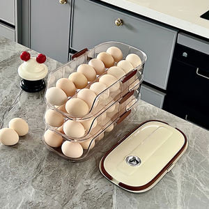 Royaumann fornisce portaoggetti in plastica Premium porta uova contenitore scatola con coperchio per <span class=keywords><strong>accessori</strong></span> da cucina <span class=keywords><strong>frigo</strong></span> - Product Image 5