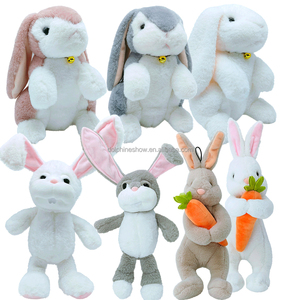 đáp ứng EN71 tiêu chuẩn giá rẻ sang trọng bunny với bộ đồ ngủ tùy chỉnh dễ thương màu xám mềm nhồi Nhật Bản thỏ đồ chơi sang trọng - Product Image 5