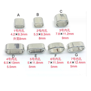 Tùy chỉnh 316 thép không gỉ trượt HạT QuyếN Rũ cho dây da Vòng đeo tay - Product Image 2