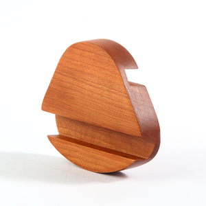 Support rectangulaire en bois moderne et durable en bambou avec logo personnalisé, peu encombrant, pour téléphone portable, support en bambou pour la décoration intérieure - Product Image 2