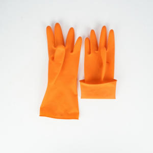 Gants de nettoyage ménager imperméables antidérapants en caoutchouc souple réutilisables de 12 pouces, 20 paires, épaisseur moyenne, avec revers perlé pour le travail en cuisine - Product Image 1