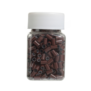 Pierres naturelles en cuivre et Silicone doublées, 4.0x3.0x6.0mm, Micro anneaux, perles de <span class=keywords><strong>cheveux</strong></span>, par bouteilles, 500 pièces - Product Image 5
