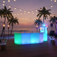 Meuble de Bar Créatif Lumineux à LED Moderne et Simple pour Hôtel, Cocktail, Activités de Plein Air, Combinaison Mobile, Panneau de Table