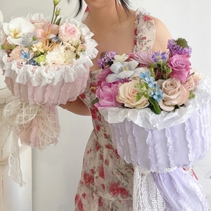 กระดาษแก้วลายดอกไม้กันน้ำ <span class=keywords><strong>LUCIA</strong></span> สำหรับห่อกระโปรงเจ้าหญิง วัสดุห่อดอกไม้ทรงกลม LF160633 - Product Image 5