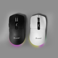 Mouse Gaming Nirkabel Ergonomis Baru 2.4Ghz+BT Dual-mode 5 Tombol dengan Lampu RGB, Daya Baterai, Layar DPI, Kontrol Temperatur NTC