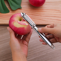 Multifunctionele metalen keukenmes/schilmes voor het schillen van groenten en fruit