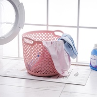 Panier à linge en plastique souple, panier de rangement pour vêtements de salle de bain, grande capacité avec poignée