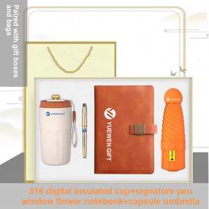 Juego de Regalo Empresarial Personalizado de Año Nuevo para Clientes de Oficina, Cuaderno de Cuero, Bolígrafo, Termo, en Caja de Regalo - Product Image 4