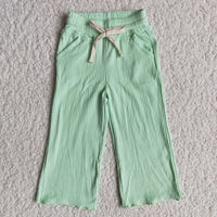 Pantalon large pour enfants en coton et élasthanne imprimé kaki, écologique, de haute qualité, pour le printemps et l'été