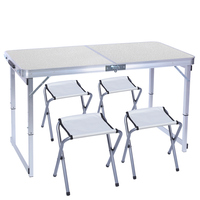 Table pliante de camping en plein air Table de camping en aluminium facile à transporter Table de pique-nique pliante valise portable