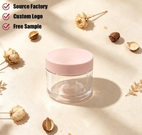 Großhandel Leere 4oz 6oz 8oz PET-Kunststoff-Cremetiegel Matt Rosa Blau Grün Deckel Transparente Kosmetikbehälter Hautpflege Körperbutter-Tiegel