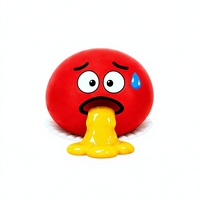 Balle anti-stress souple en forme de jaune d'œuf qui vomit - Jouet fidget œuf qui vomit, balle à presser amusante pour soulager le stress et la tension