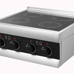 3500W*4 <b>Knob</b> Touch Commercial Stove Induction Cooktop With 4 Burner High-Powered Induction Boil Water Quickly With 3500W Power. - Product Image 1