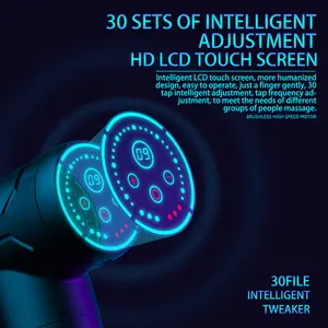 2022 Drops hipping Sport Deep Tissue Body Faszie 30-Gang-LCD-Bildschirm Percussion Vibration Fitness-Massage gerät Muskel massage pistole