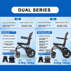 Silla de ruedas manual de alta calidad al por mayor, silla de ruedas con reposabrazos plegable de aluminio, silla de ruedas ligera para personas mayores con discapacidad - Product Image 5
