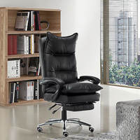 Chaise de bureau de direction ergonomique moderne avec repose-pieds, support lombaire, massage en cuir, extensible, vente en gros, chaise de gestionnaire saine
