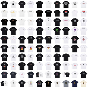 Venta al por mayor 100% Premium algodón O-cuello camiseta Unisex camiseta en blanco con impresión de logotipo personalizado de fábrica OEM para hombres y mujeres - Product Image 1