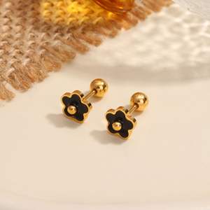 עיצובים מסיביים 18K זהב נירוסטה עצם חתיכים-בורג בחזרה ברבל עגילי פירסינג | hypallergenic & עמיד למים - Product Image 5