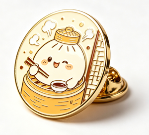 Custom Enamel Brooch <b>Pin</b> Round Zinc Alloy Lapel <b>Badge</b> Food Cartoon Plaque for Gift and Apparel - Product Image 3