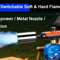 Pistolet lance-flammes puissant / Chalumeau à charbon de bois / Allumeur de cuisine - Gadgets culinaires / Chalumeau au propane pour cuisine et barbecue