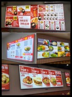 Film souple UV, design personnalisé, menu mural sans bordure, liste de prix, restaurant, panneau lumineux