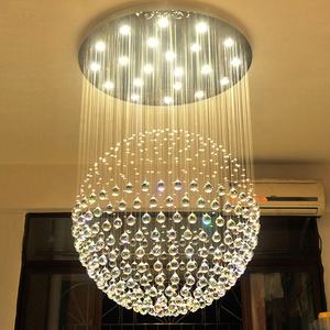 Moderne Kreative Runde Einzelkugel Pendelleuchte für Restaurant Wohnzimmer Art-Deco-Kronleuchter - Product Image 1