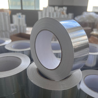 Ruban adhésif en aluminium personnalisé facile à déchirer, vente chaude, rouleau jumbo, ruban adhésif en aluminium argenté, imperméable
