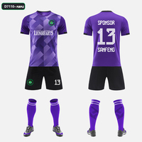 Maillot de football en stock, bon prix, logo, numéro, nom de l'équipe, maillot de football OEM pour équipe, club, hommes et enfants, tailles