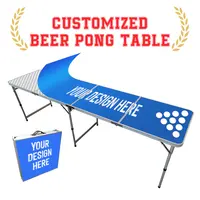 Custom Logo Folding Professional Beer Pong Table, 8 ft