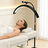 Lampe LED demi-lune réglable en aluminium de haute qualité avec température de couleur 2700K-5600K pour soins du visage et enregistrement vidéo